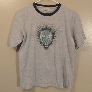 Vintage Nike Boys Gray Tag Logo Tee Retro VTG